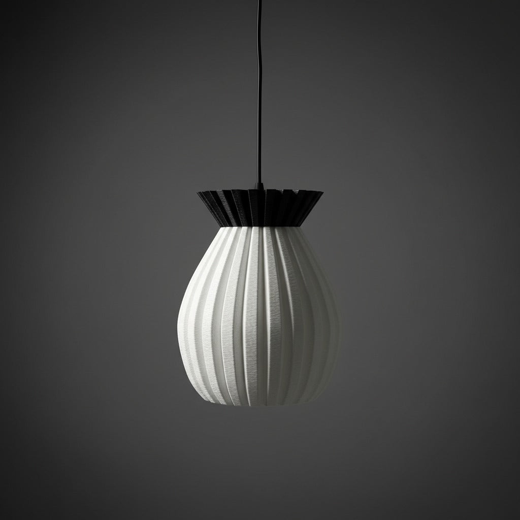 Ananas 3D Printed Pineapple Pendant Light — PLA Globe Shade with Walnut Canopy | Designer Hanging Lamp for Living Room & Bedroom
